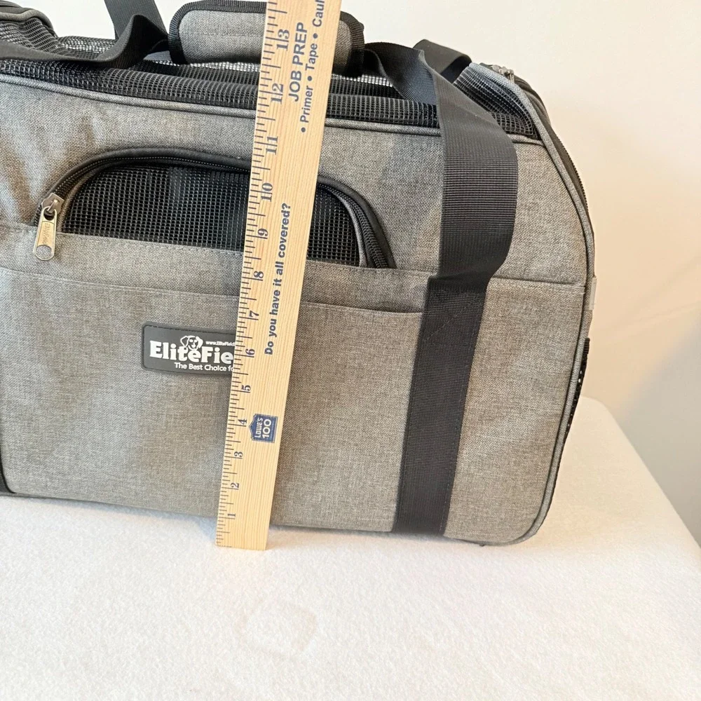 EliteField Soft Sided Pet Carrier Airline Approved Dog Cat Travel‎ Bag Gray